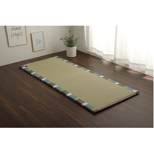 い草マット 国産 マット ごろ寝マット フリーマット 『いろは コンパクトマット』 グリーン 約70×180cm(中:固わた20mm)