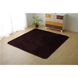 ラグマット カーペット 1.5畳 低反発 抗菌 防臭 無地 『低反発プレージュIT』 ブラウン 約130×185cm (ホットカーペット対応)