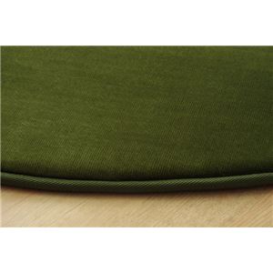 ラグマット カーペット 楕円形 低反発 抗菌 防臭 無地 『低反発プレージュIT』 グリーン 約100×140cm楕円 (ホットカーペット対応)