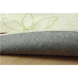 ラグマット カーペット 円形 洗える 抗菌 防臭 無地 『WSプランタ』 グリーン 約185cm丸 (ホットカーペット対応)