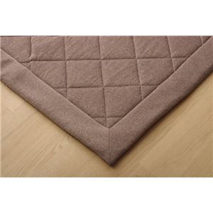 ラグマット カーペット 3畳 デニム調 ニットキルトラグマット『アルバ2IT』 ブラウン 約190&times;240cm ホットカーペット対応