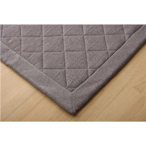 ラグマット カーペット 3畳 デニム調 ニットキルトラグマット『アルバ2IT』 グレー 約190×240cm ホットカーペット対応