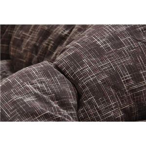 こたつ布団 長方形 掛け単品 つむぎ調 『先染めつむぎIT』 ブラウン 約205×245cm(厚掛けタイプ)