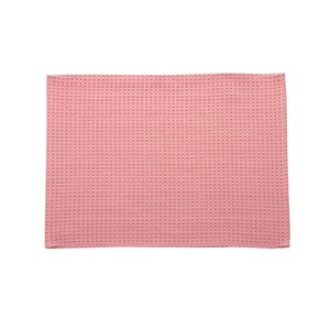 バスマット フロアマット 洗える 吸水 速乾 バリアフリー つまづきにくい 『ワッフル』 ピンク 約35×50cm