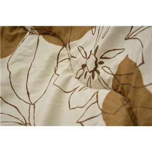 こたつ布団 長方形 掛け単品 洗える リーフ柄 『ソレイユ』 ベージュ 約190×240cm