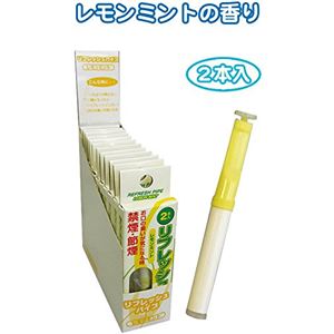 禁煙パイプ 増量リフレッシュパイプ2本入（レモンミント） 【12個セット】 29-311