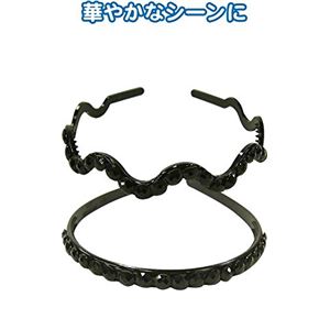 ラインストーンカチューシャ 【10個セット】 27-256