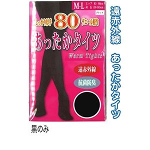 婦人 80Dタイツ（M-L）黒94611-083 【10個セット】 45-895