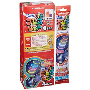 ルミカ 光るブレスレット4本入色アソート（R・O・W・V） 37-338【12個セット】