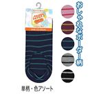 婦人 綿混ボーダー柄カバーソックス39533 47-265【10個セット】の詳細ページへ
