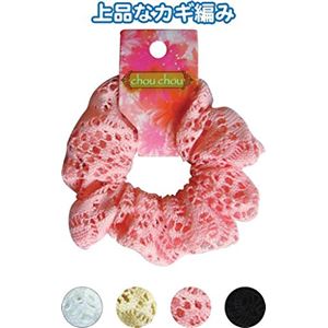 レースカギ編シュシュ 【12個セット】 27-306