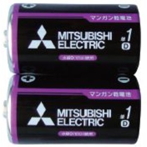 三菱 黒マンガン乾電池単1(2本入) 36-356 【10個セット】