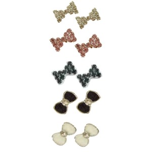 マグネットピアス(リボン) アソート【10個セット】 007-03