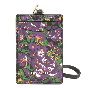 COACH �A�E�g���b�g ���[�Y ���h�E �t���[���� �v�����g �������[�h ID�P�[�X / �J�[�h�P�[�X F57990 SV/VO