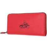 COACH アウトレット ディズニーコラボ ミッキー レザー アコーディオン ジップ アラウンド / 長財布 F58939 QBBRD