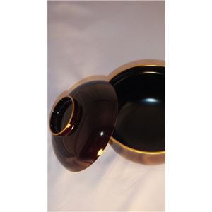 KT2037 溜渕金雑煮椀揃（5） 【Kaze-ya style・北市漆器店 】