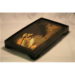 KT2048 山水蒔絵新胴張屠蘇器揃黒 【Kaze-ya style・北市漆器店 】