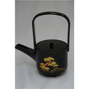 KT2048 山水蒔絵新胴張屠蘇器揃黒 【Kaze-ya style・北市漆器店 】