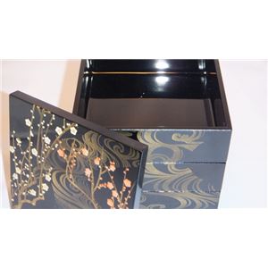 KT2065 香琳6.0三段重（黒） 【Kaze-ya style・北市漆器店 】