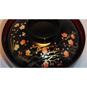 KT2066 香琳4.0雑煮椀揃（黒） 【Kaze-ya style・北市漆器店 】