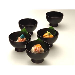 KZ2471 手塗うるし3.6あつあつみそ汁椀揃(溜) 【Kaze-ya style・北市漆器店 】