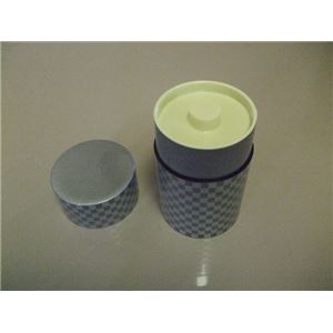 KZ2545 チェス茶筒（銀）スリム 100g 【Kaze-ya style・北市漆器店 】