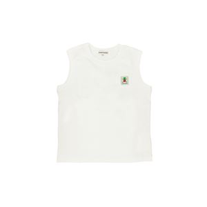 子供服 カラーホワイト 3can4on バックプリントタンクトップ サイズ100cm