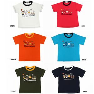 子供服 カラーブルー 3can4on プリント半袖Tシャツ サイズ100cm