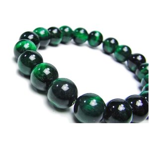 カラフルタイガーアイブレスレット10mm/グリーン