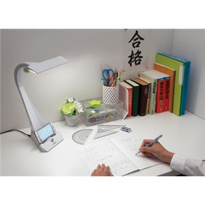 ツインバード工業 ブックスタンド付LEDデスクライト Ucaled (ホワイト) LE-H842W