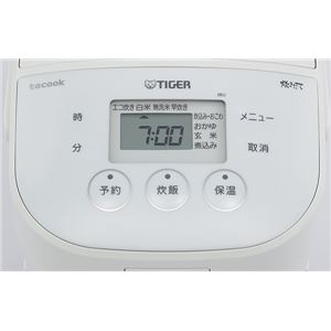 タイガー魔法瓶 マイコン炊飯ジャー <炊きたて> tacook 3合炊き ホワイト JBU-A551W