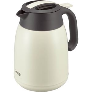 タイガー魔法瓶 ステンレスポット ＜プッシュレバータイプ＞ 保温保冷 1.2L アイボリー PWM-B120CA