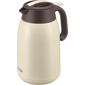 タイガー魔法瓶 ステンレスポット ＜プッシュレバータイプ＞ 保温保冷 1.6L アイボリー PWM-B160CA