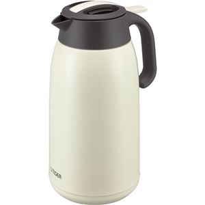 タイガー魔法瓶 ステンレスポット ＜プッシュレバータイプ＞ 保温保冷 2.0L アイボリー PWM-B200CA