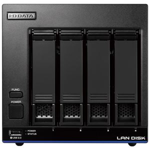 アイ・オー・データ機器 高性能CPU&NAS用HDD「WD Red」搭載 長期3年保証 中規模オフィス向け4ドライブビジネスNAS「LAN DISK X」 16TB 便利な引っ越し機能付 HDL4-X16