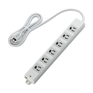 エレコム EU RoHs指令準拠 二重構造工事用タップ/3ピン/6個口/1.0m/グレー T-WRM3610LG/RS