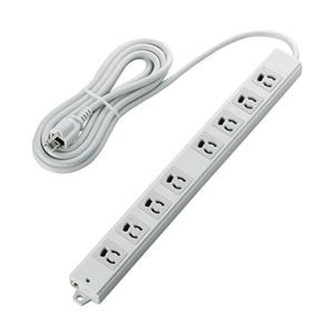 エレコム EU RoHs指令準拠 二重構造工事用タップ/3ピン/8個口/3.0m/グレー T-WRM3830LG/RS