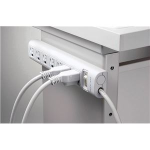 エレコム OAタップ/3P/7個口/マグネット/抜け止め/スイッチ/2.0m T-Y3A-3720WH