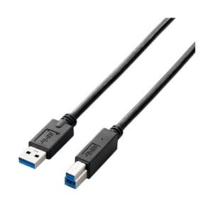 エレコム USB3.0ケーブル(A-B)/2.0m/ブラック USB3-AB20BK