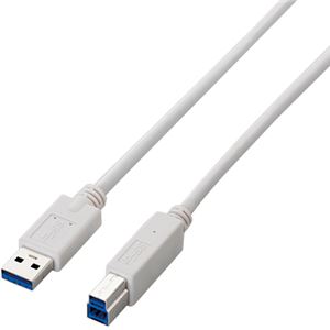 エレコム USB3.0ケーブル(A-B)/2.0m/ホワイト USB3-AB20WH