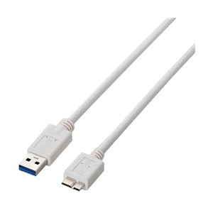 エレコム USB3.0ケーブル(A-microB)/1.5m/ホワイト USB3-AMB15WH