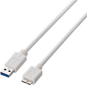 エレコム USB3.0ケーブル(A-microB)/1.5m/ホワイト USB3-AMB15WH