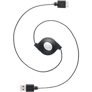 エレコム 巻き取りUSB3.0ケーブル(A-microB)/0.7m/ブラック USB3-AMBRL07BK