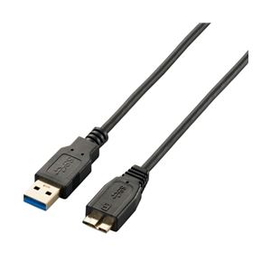 エレコム 極細USB3.0ケーブル(A-microB)/1.0m/ブラック USB3-AMBX10BK