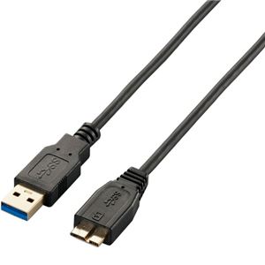 エレコム 極細USB3.0ケーブル(A-microB)/1.5m/ブラック USB3-AMBX15BK