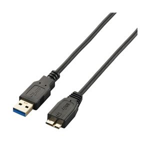 エレコム 極細USB3.0ケーブル(A-microB)/2.0m/ブラック USB3-AMBX20BK