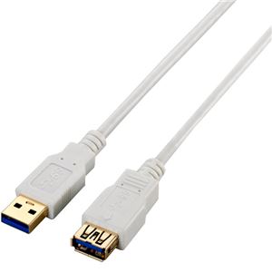 エレコム USB3.0延長ケーブル(A-A)/2.0m/ホワイト USB3-E20WH