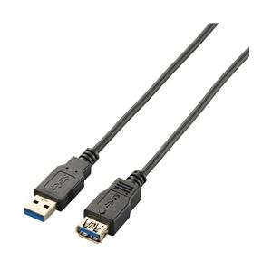 エレコム 極細USB3.0延長ケーブル(A-A)/1.0m/ブラック USB3-EX10BK