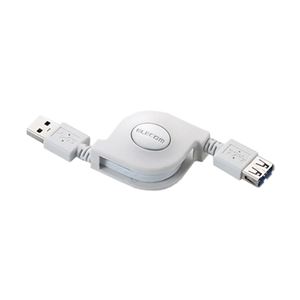 エレコム 巻き取りUSB3.0延長ケーブル(A-A)/0.7m/ホワイト USB3-RLEA07WH
