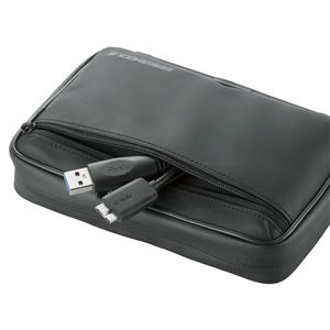 エレコム ポータブルハードディスクケース/ZEROSHOCK/Lサイズ/ブラック ZSB-HD003BK